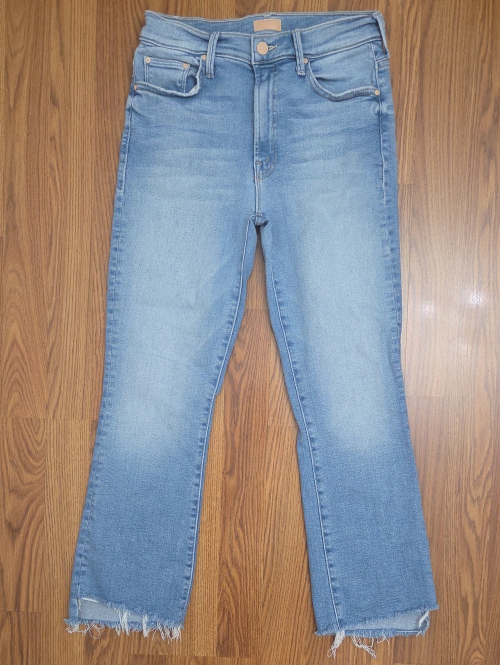 MOTHER The Insider Crop Step Fray HR Jeans Limited Edition Out Of The Blue/ 28